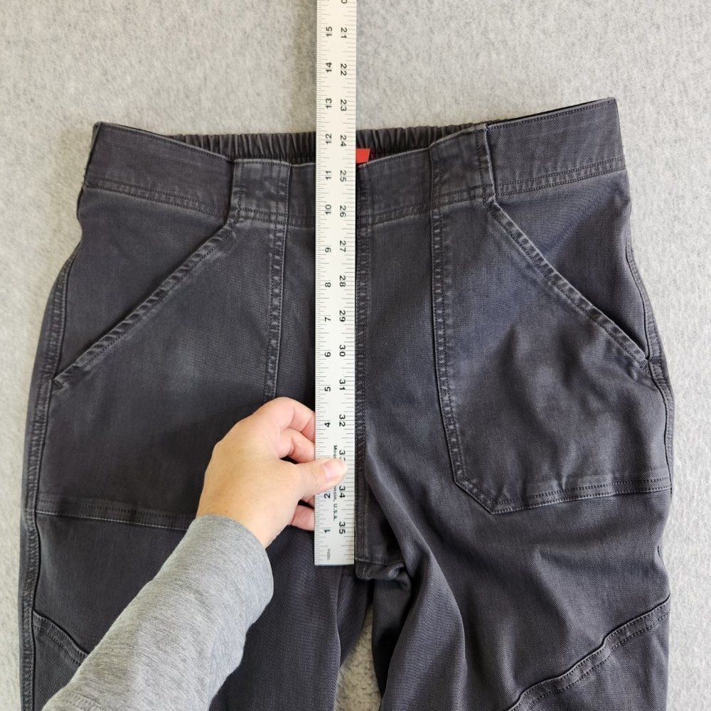 Spanx Jogger Pants Womens Large Gray Stretch Twill Cargo Zip Ankles Shaping - Picture 14 of 16